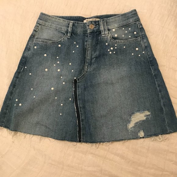 High waisted Jean Skirt - Picture 1 of 3